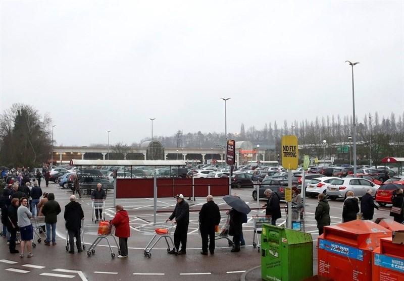 هجوم مشتریان وحشت زده از کرونا در انگلیس به سوپرمارکت ها